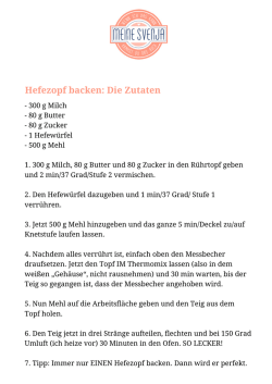 Hefezopf backen