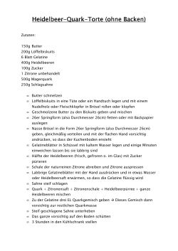Heidelbeer Heidelbeer-Quark-Torte (ohne Backen)