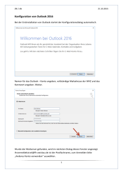 Konfiguration von Outlook 2016