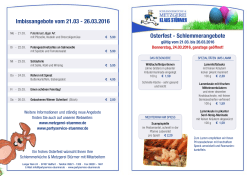 Imbissangebote vom 21.03 - 26.03.2016 Osterfest