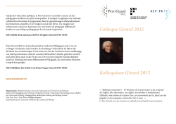 Colloque Girard 2015 Kolloquium Girard 2015
