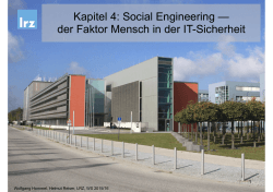 Kapitel 4: Social Engineering — der Faktor Mensch in der IT