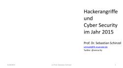 Hackerangriffe und Cyber Security im Jahr 2015