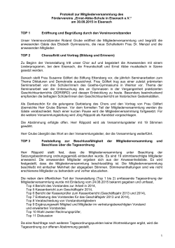 Protokoll Mitgliederversammlung 30.09.2015 - Ernst