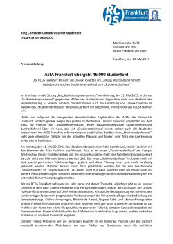 AStA Frankfurt übergeht 46 000 Studenten!