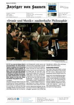 Ironie und Musik&raquo;: zauberhafte Philosophie