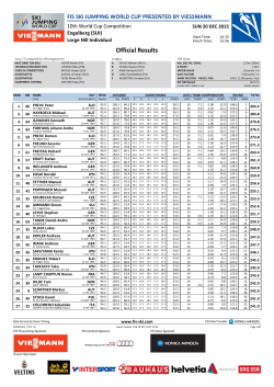 Official Results - Weltcup Skispringen Engelberg