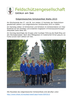 Eidgen&ouml;ssisches Sch&uuml;tzenfest Wallis 2015