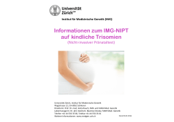 (NIPT) - A4 Format - Institut für Medizinische Genetik