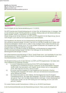 GPK Newsletter Dezember 2015