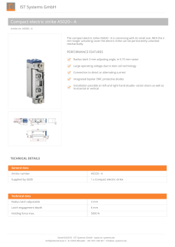 Compact electric strike A5020