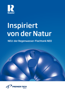 Inspiriert von der Natur: der Regenwasser-Flachtank NEO
