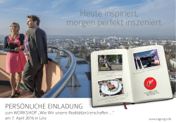 heute inspiriert, morgen perfekt inszeniert.