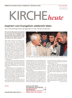 Inspiriert vom Evangelium solidarisch leben