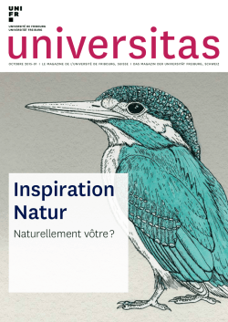 Inspiration Natur - Universit&eacute; de Fribourg