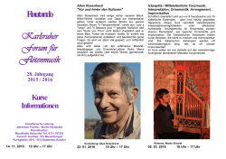 Karlsruher Forum für Flötenmusik