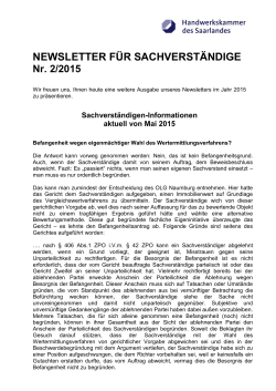newsletter für - Handwerkskammer des Saarlandes