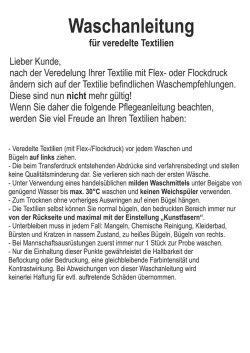 Waschanleitung - Gesamtschule Lotte