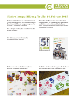 5 Jahre Integra - Solidaritätsnetz Ostschweiz