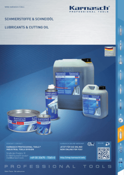 schmierstoffe & schneidöl lubricants & cutting oil