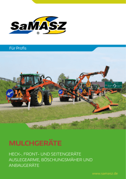 SaMASZ Mulchger&auml;te-Katalog als PDF Datei - KG