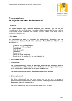 Ehrungsordnung - Ingenieurkammer Sachsen