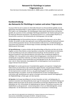 Netzwerk f&uuml;r Fl&uuml;chtlinge in Laatzen Tr&auml;gerverein e.V.