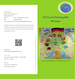 Info-Flyer 05/2015  - NETZwerk Flüchtlingshilfe Köln