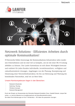 Netzwerk Solutions - Effizientes Arbeiten durch