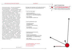 Netzwerk Flyer - Netzwerk Tutorienarbeit