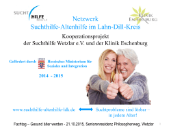 Netzwerk Suchthilfe-Altenhilfe im Lahn-Dill