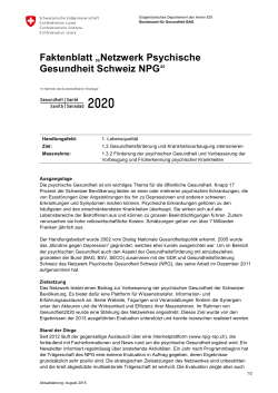 Netzwerk Psychische Gesundheit Schweiz NPG