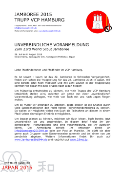 JAMBOREE 2015 TRUPP VCP HAMBURG