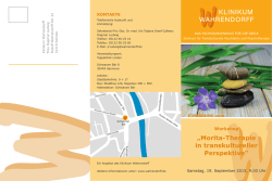 Die Workshops &bdquo;Morita-Therapie in transkultureller Perspektive&ldquo;