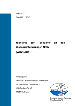 Anlage Richtlinie zur Teilnahme an den WRZ NRW