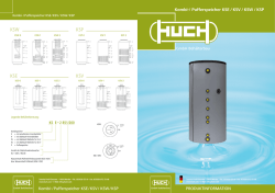 Huch Solarspeicher Kombi-/ Pufferspeicher KSE