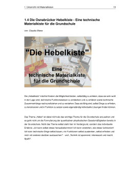 1.4 Die Osnabrücker Hebelkiste - Eine technische Materialkiste für