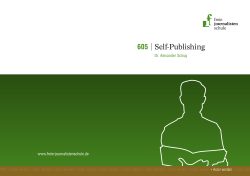 Self-Publishing - Freie Journalistenschule
