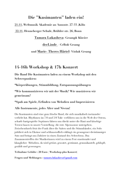 Die ``Kusimanten`` laden ein! 14