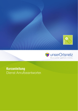 Kurzanleitung Anrufbeantworter