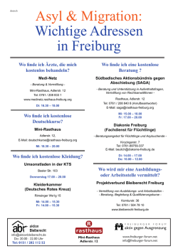 Asyl & Migration: Wichtige Adressen in Freiburg