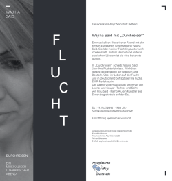 WAJIHA SAID Wajiha Said mit „Durchreisen“