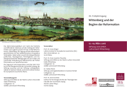 Tagungsflyer - Leibniz-Institut für Europäische Geschichte Mainz