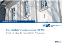 Bilanzrichtlinie-Umsetzungsgesetz (BilRUG)