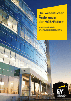 Die wesentlichen &Auml;nderungen der HGB-Reform
