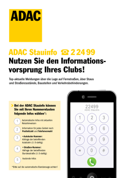 ADAC Stauinfo 2 24 99 Nutzen Sie den Informations