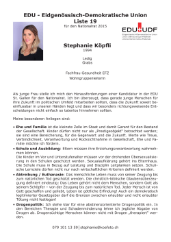 Stephanie Köpfli EDU - EDU Kanton St. Gallen