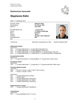 Stephanie Kälin - Schweizerischer Turnverband