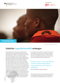 Südafrika: Jugendkriminalität vorbeugen