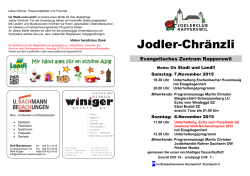 Jodler-Chränzli - Jodlerclub Rapperswil